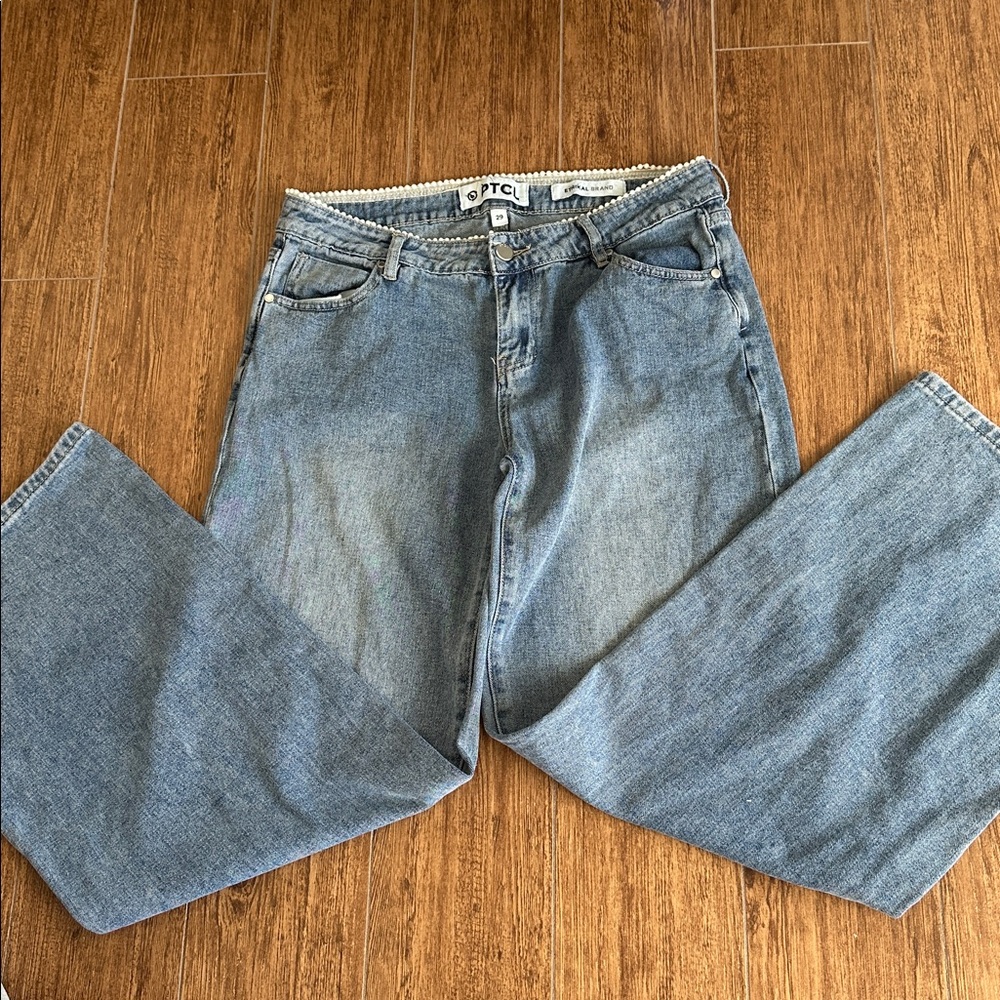 PTCL Blue Denim Jeans special trimmed with pearls - Picture 5 of 10